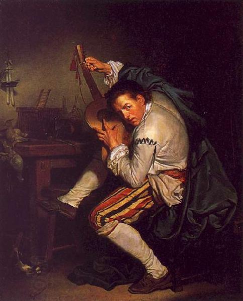 Jean Baptiste Greuze The Guitarist oil painting picture